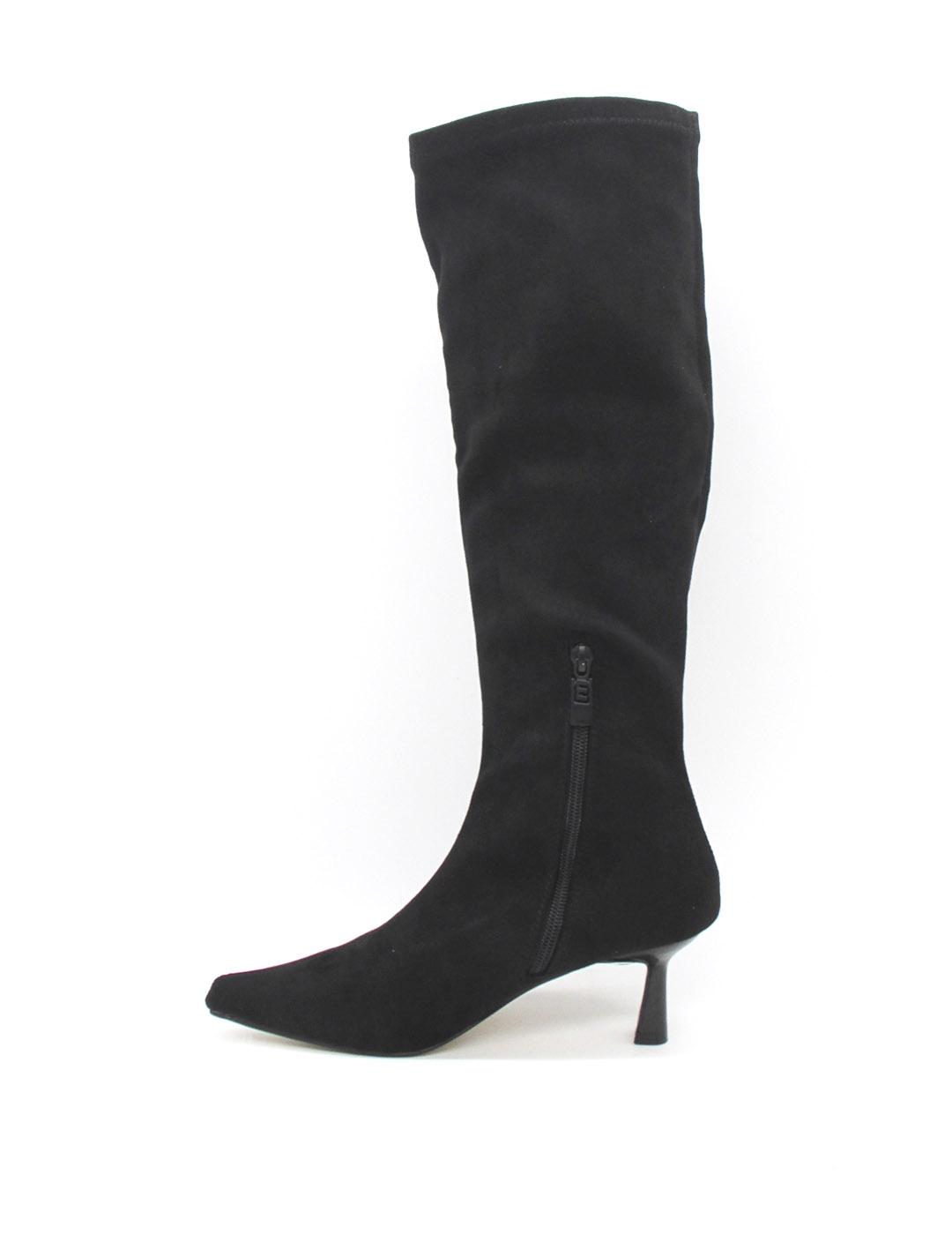 Bota Mustang 59670 negro tacon para mujer