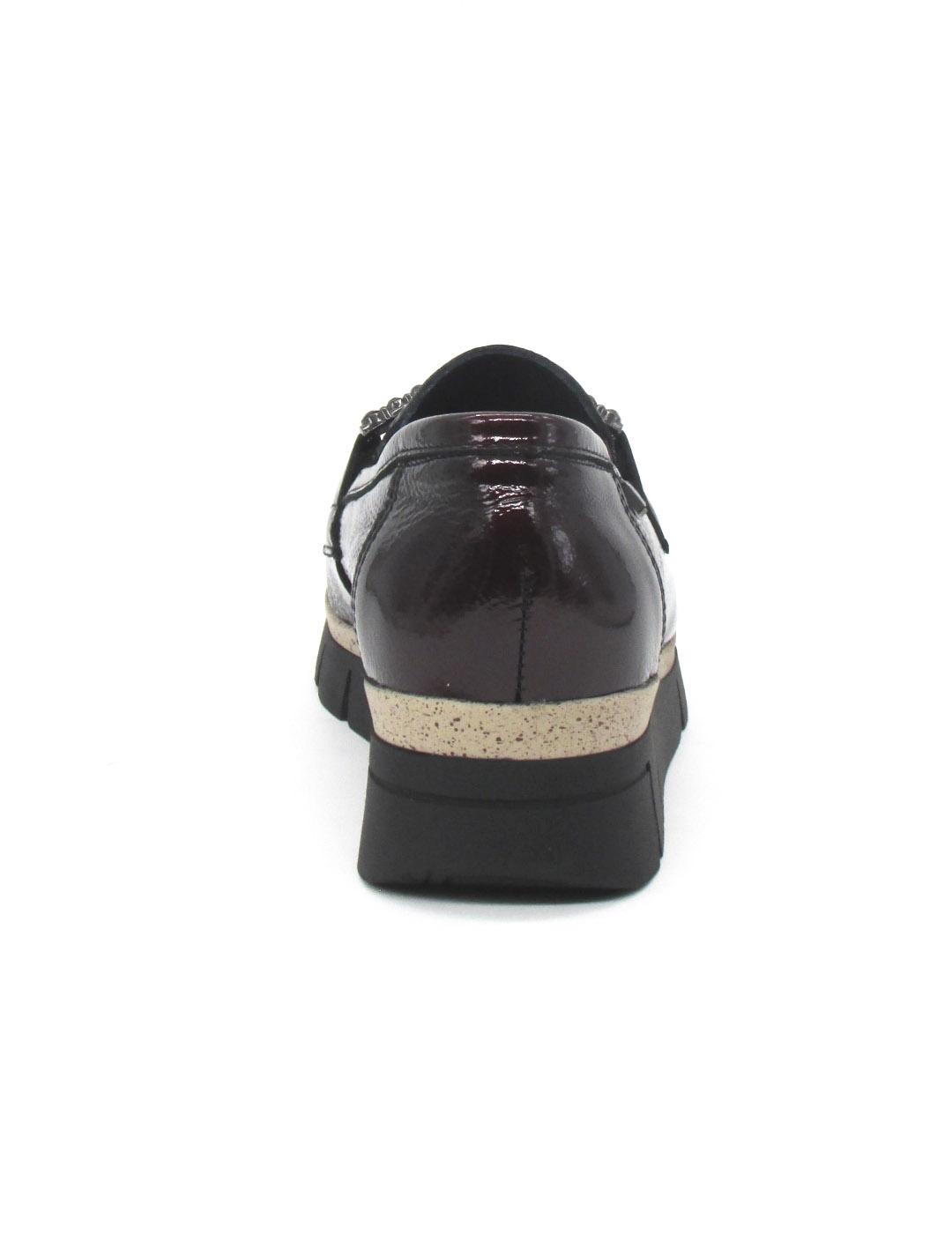 Mocasin Fluchos D9325 burdeos charol para mujer