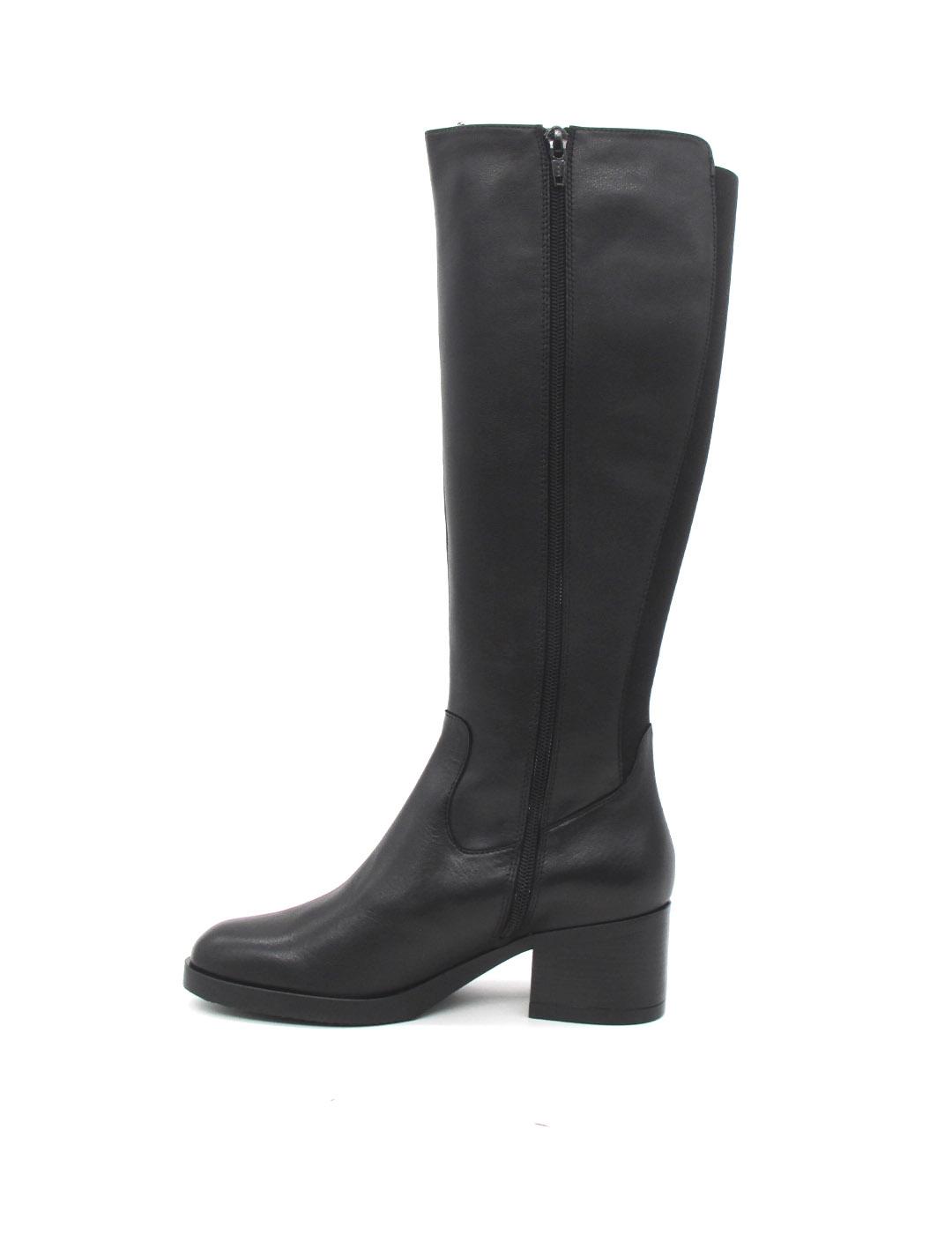 Bota Wonders G-6250 piel negro para mujer