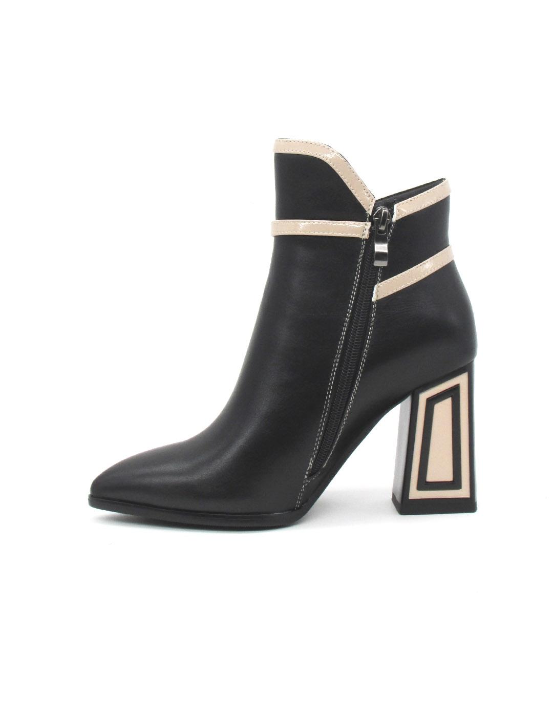 Botin Rock Away 84575B negro tacon para mujer