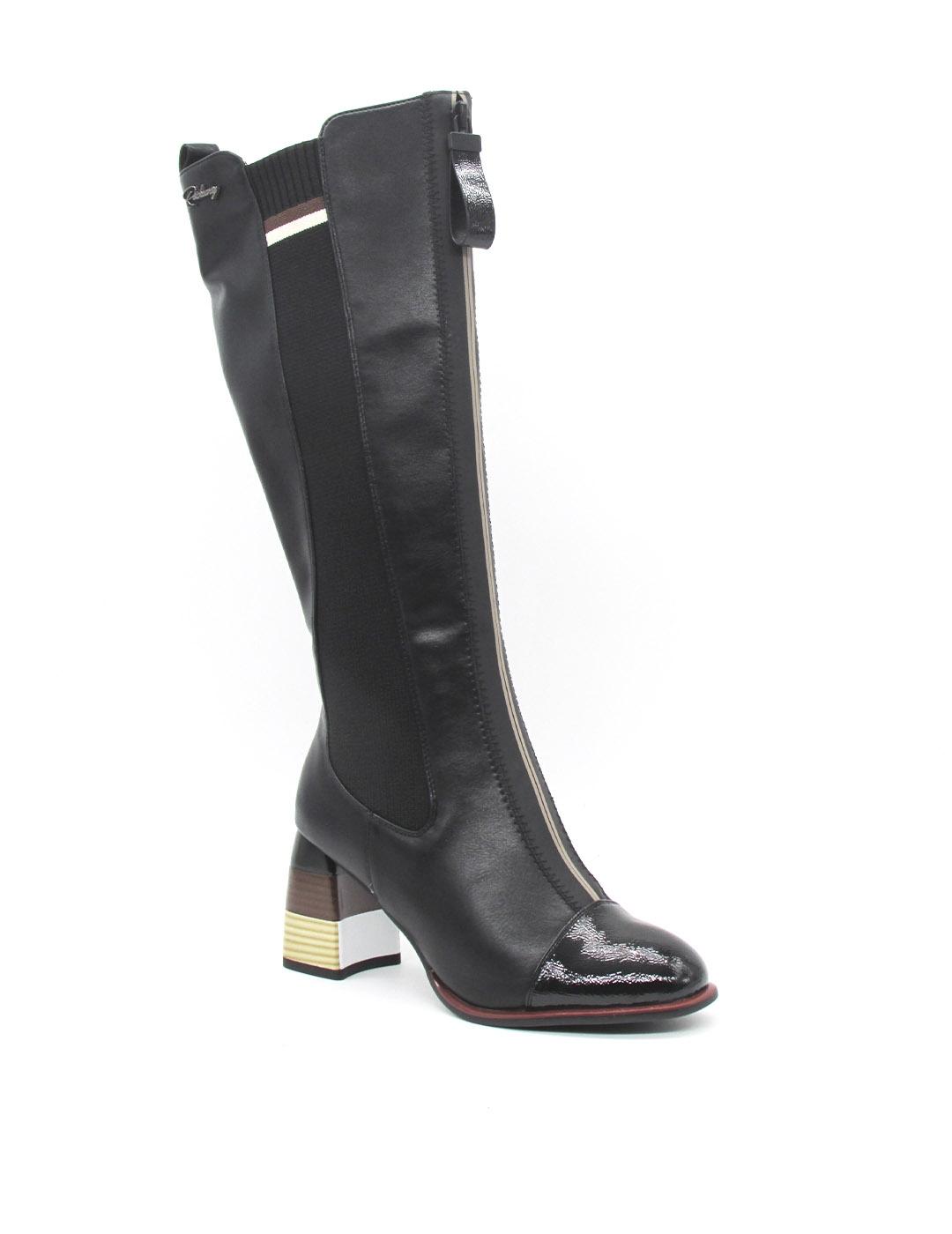 Bota Rock Away 84562A negro tacon para mujer