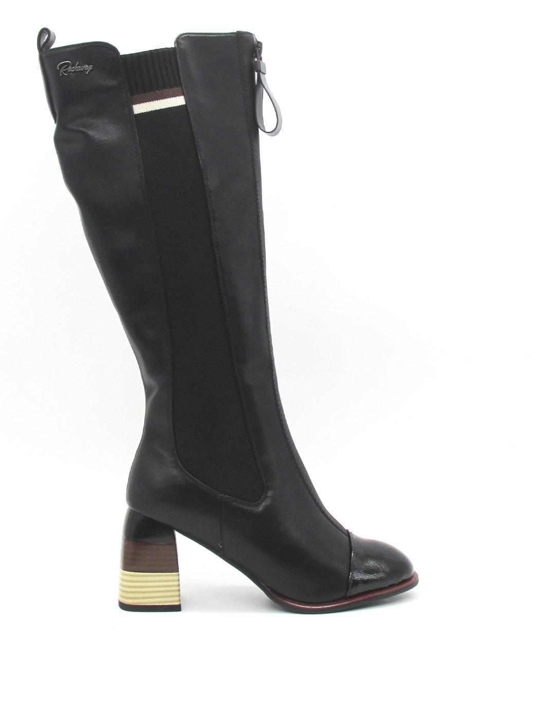 Bota Rock Away 84562A negro tacon para mujer