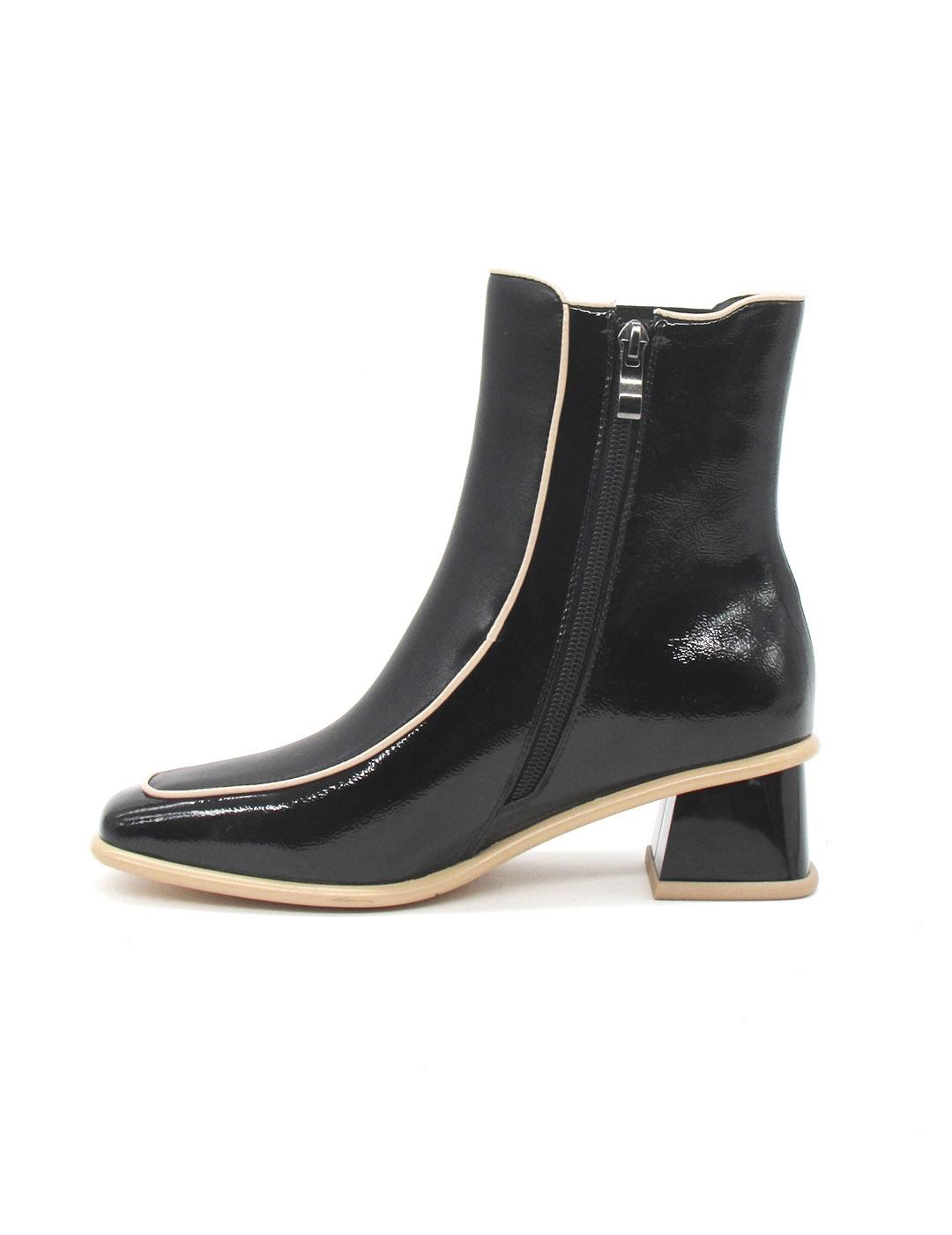 Botin Rock Away 84538A negro tacon para mujer