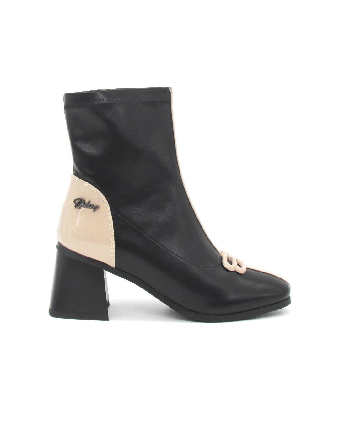 Botin Rock Away 84581A negro/beige para mujer