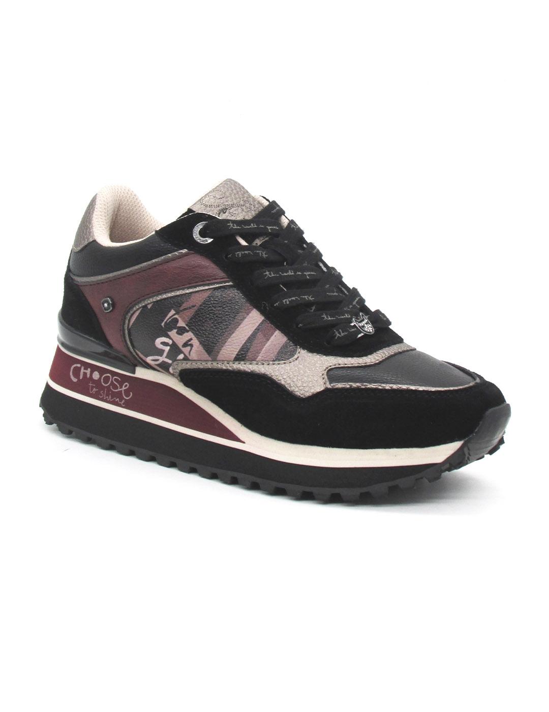 Zapatilla Anekke LONDON 413-41380 negro cuña