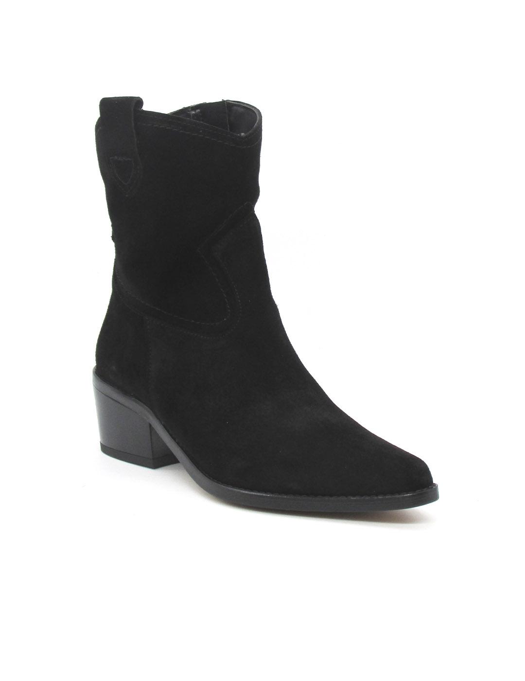 Botin campero Maria Jaen 1040N negro serraje mujer