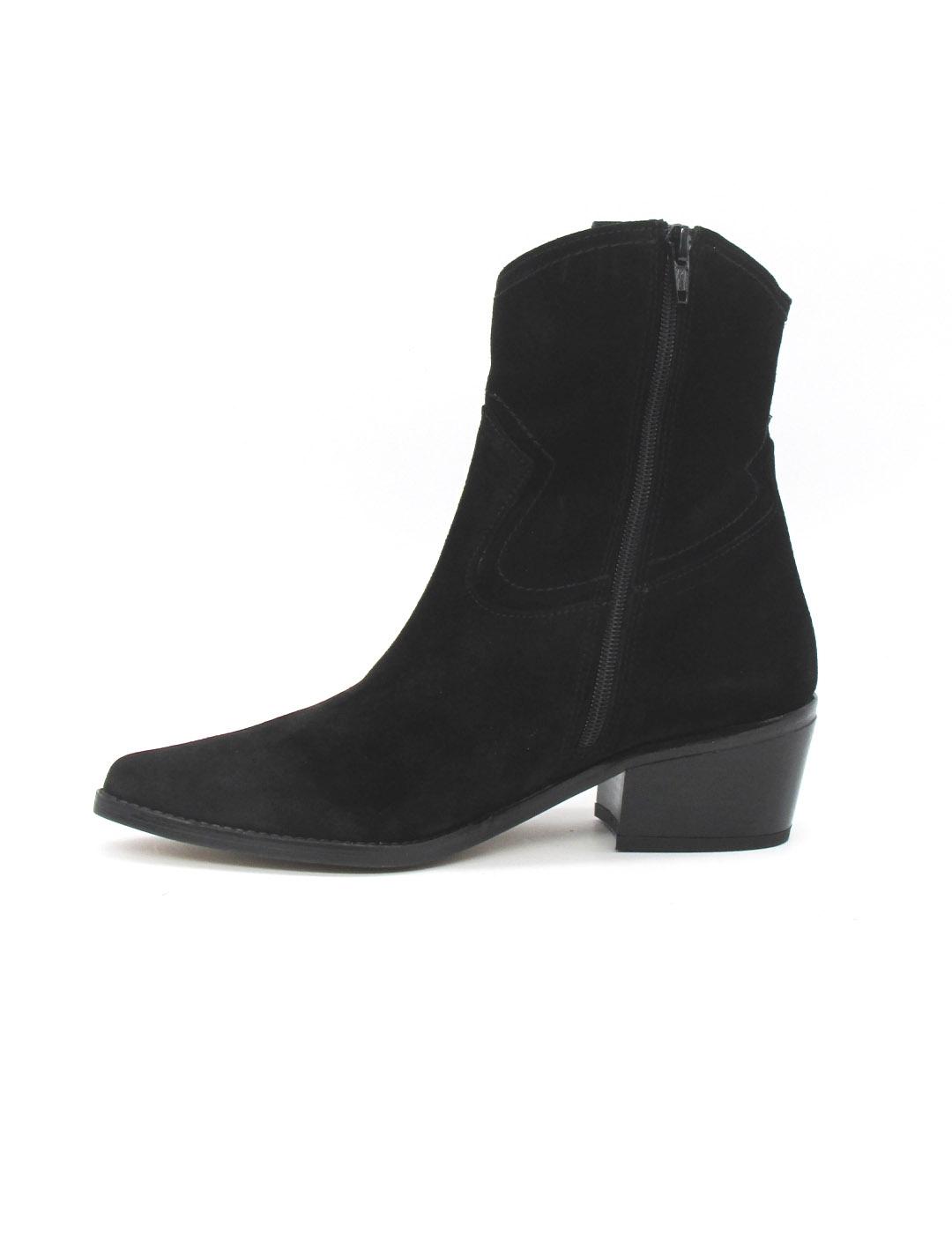 Botin campero Maria Jaen 1040N negro serraje mujer