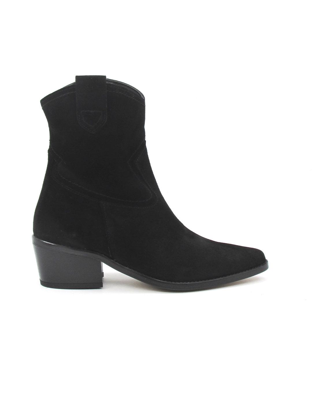 Botin campero Maria Jaen 1040N negro serraje mujer