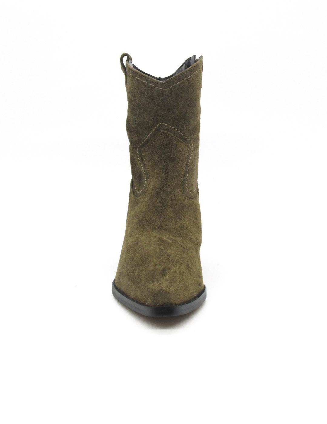 Botin campero Maria Jaen 1040N olive serraje mujer