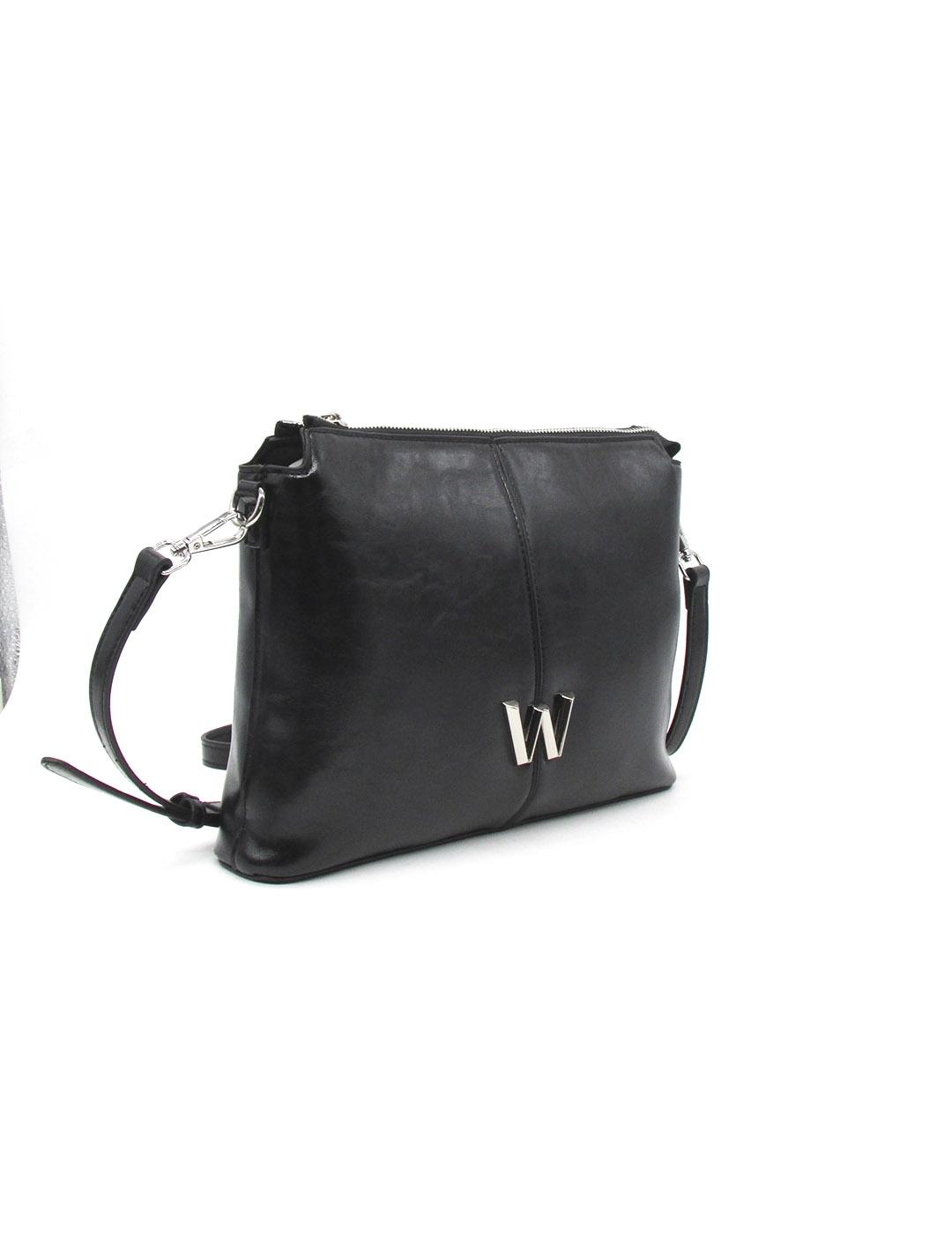 Bolso Wonders WB-54022 negro para mujer
