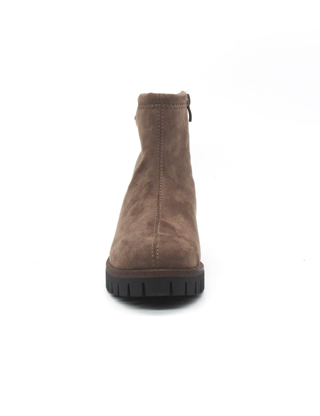 Botin Khloe 9050M taupe tacon para mujer