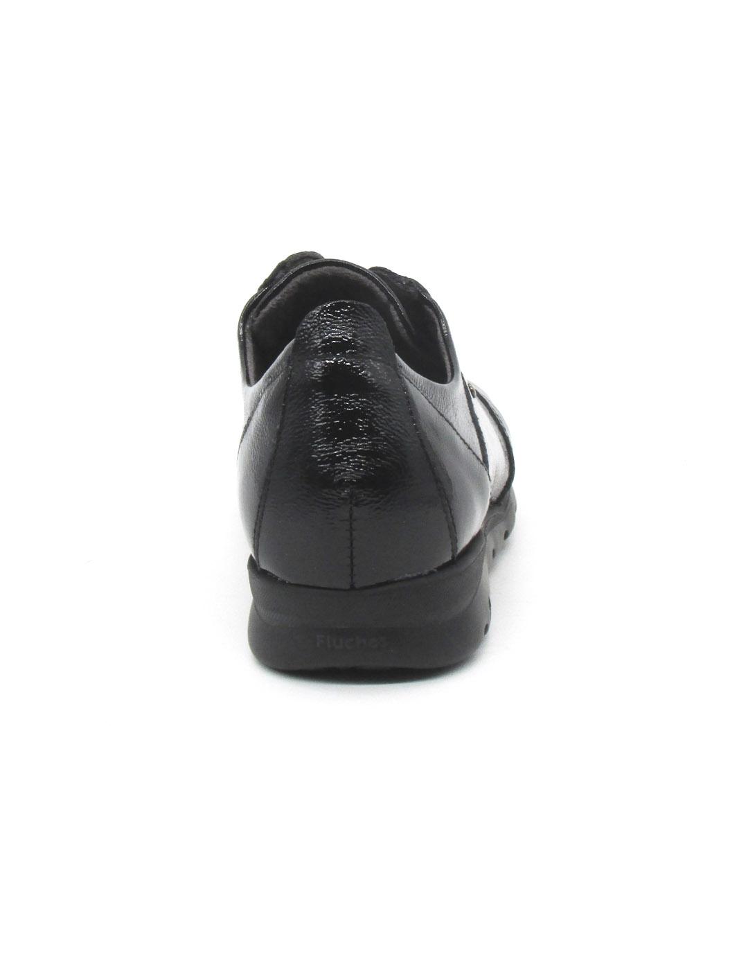Zapato Fluchos F0354 negro charol elastico
