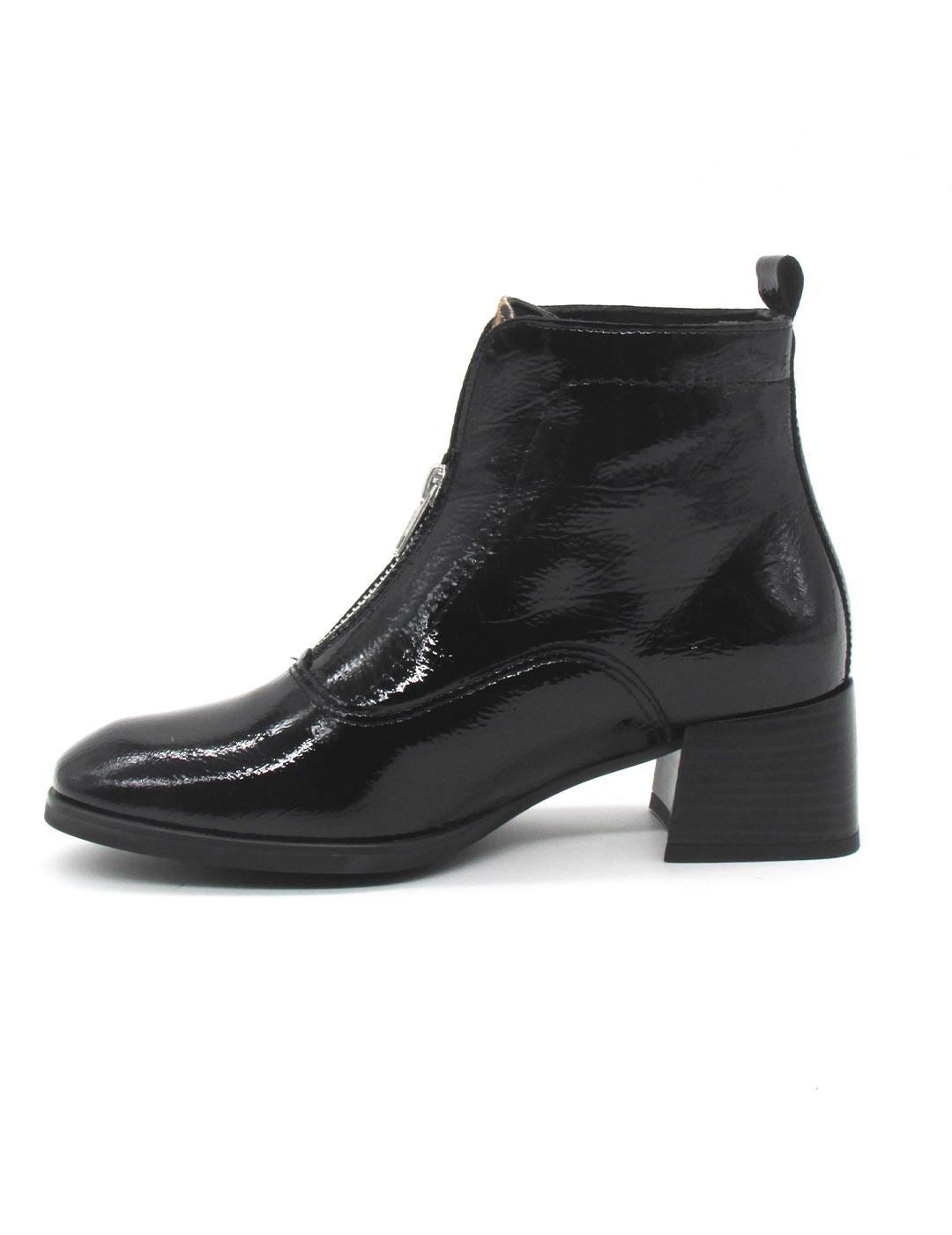 Botin Kaola 4463 negro charol para mujer