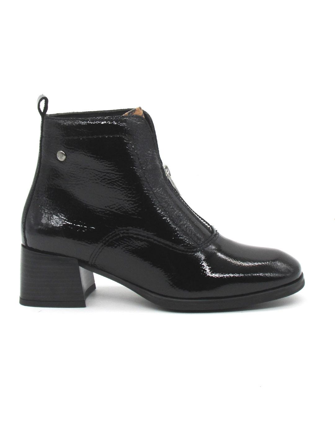 Botin Kaola 4463 negro charol para mujer
