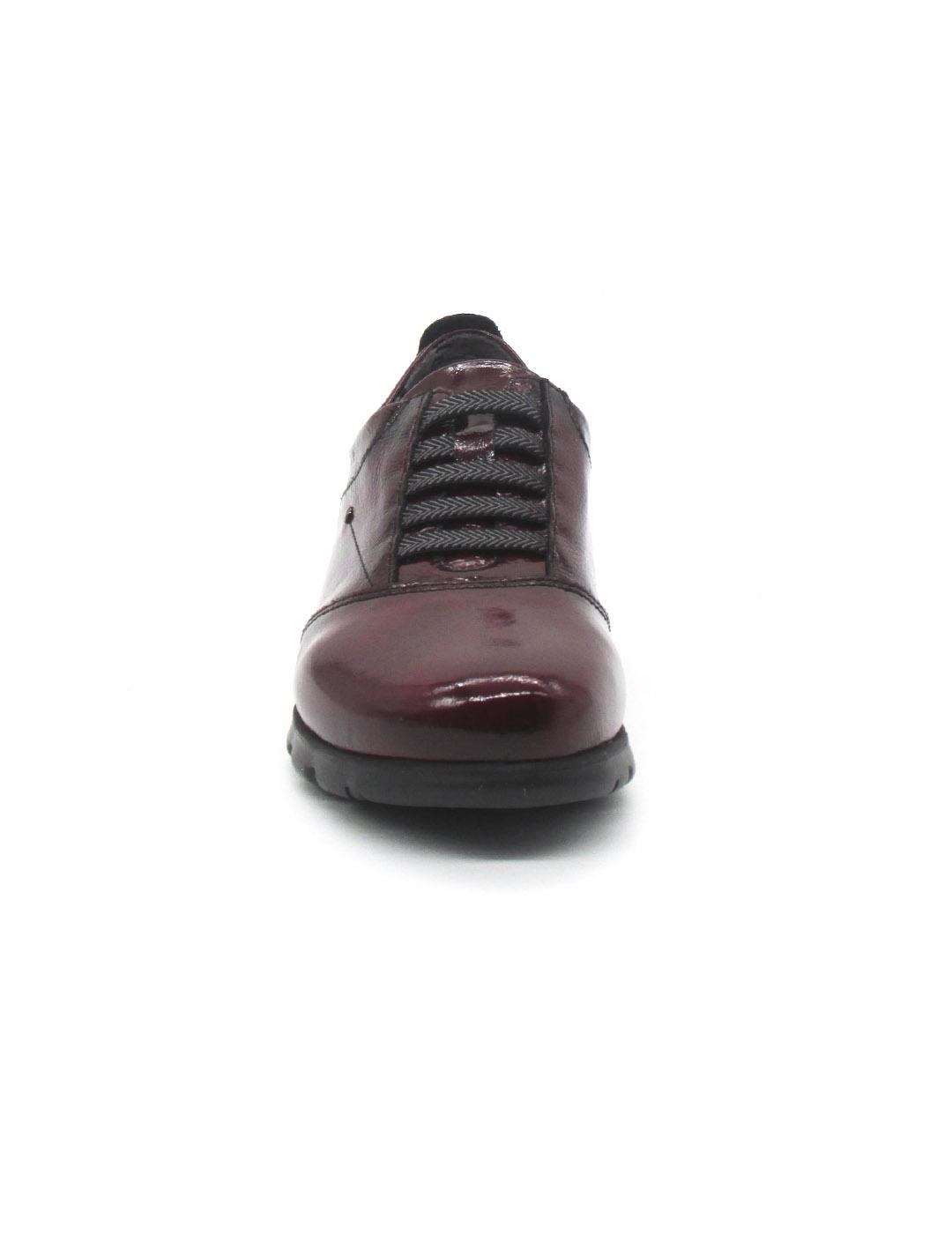 Zapato Fluchos F0354 burdeos charol elástico muje