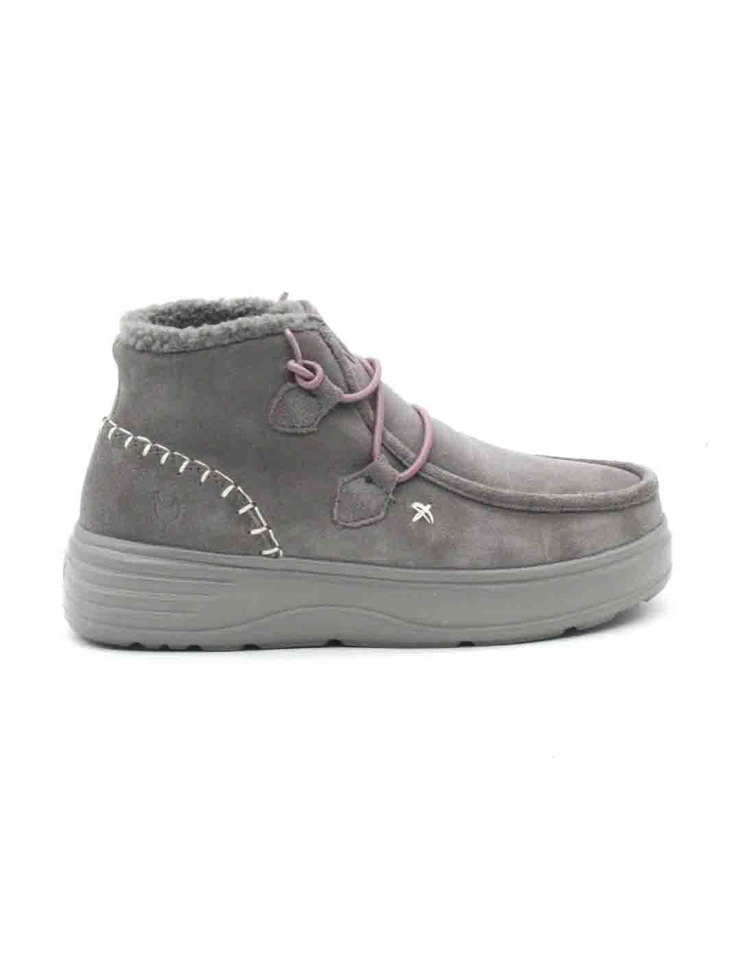 Botin Pitas SYDNEY de color gris para mujer