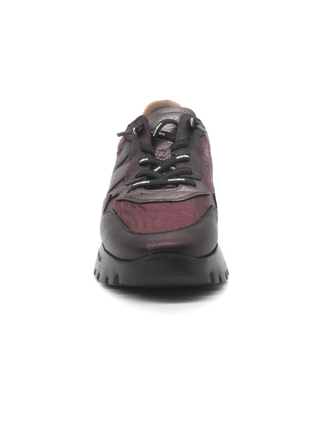 Zapato deportivo Wonders A-2491 burdeos para mujer