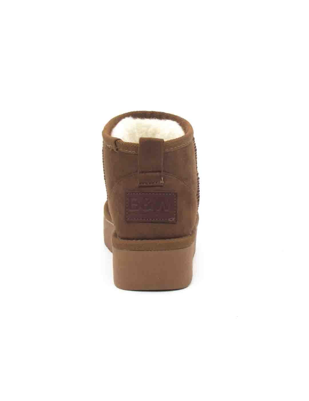 Botin B&W BJSH543008 TAN de color camel para niña