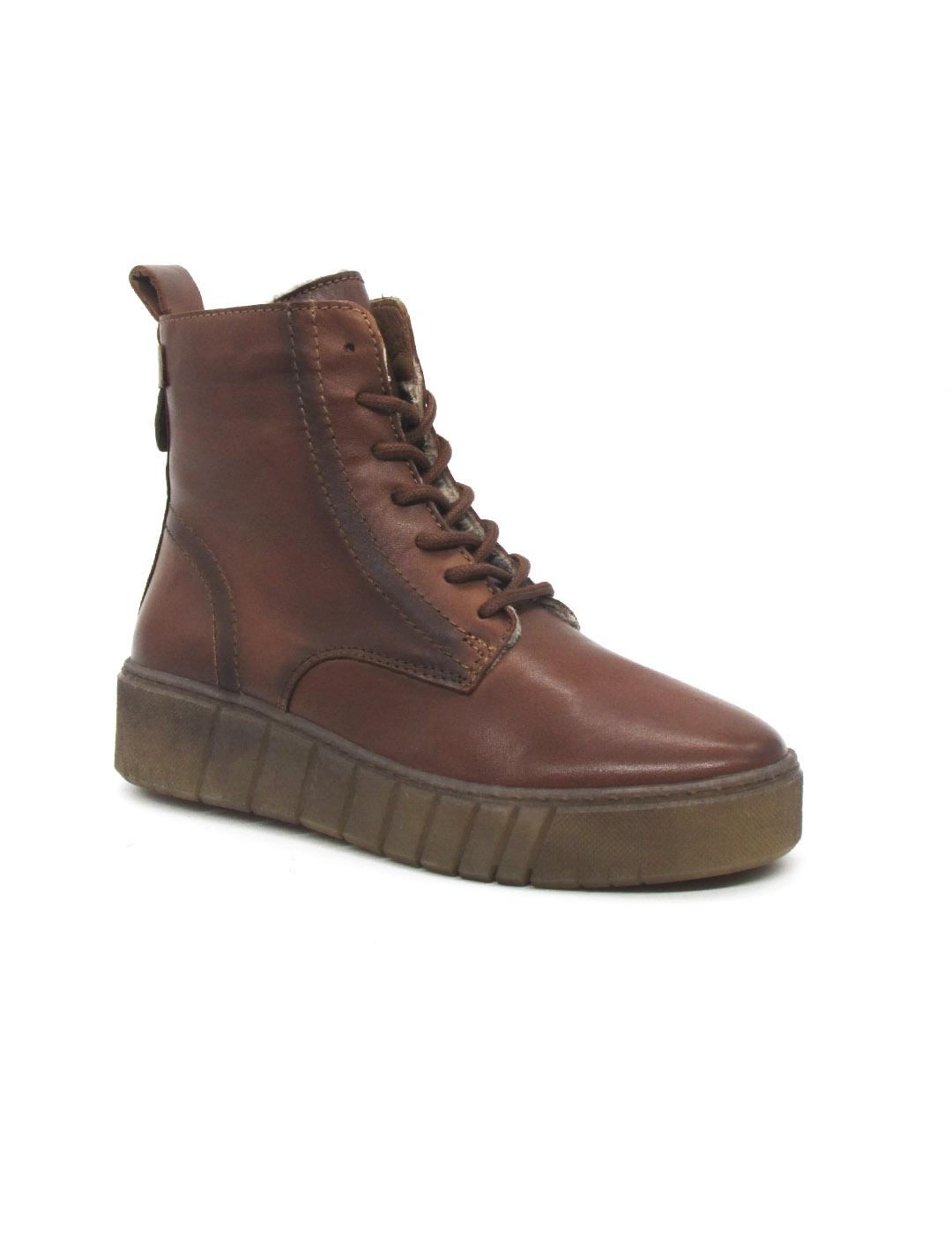 Botin Creator B-3387 de color brandy para mujer