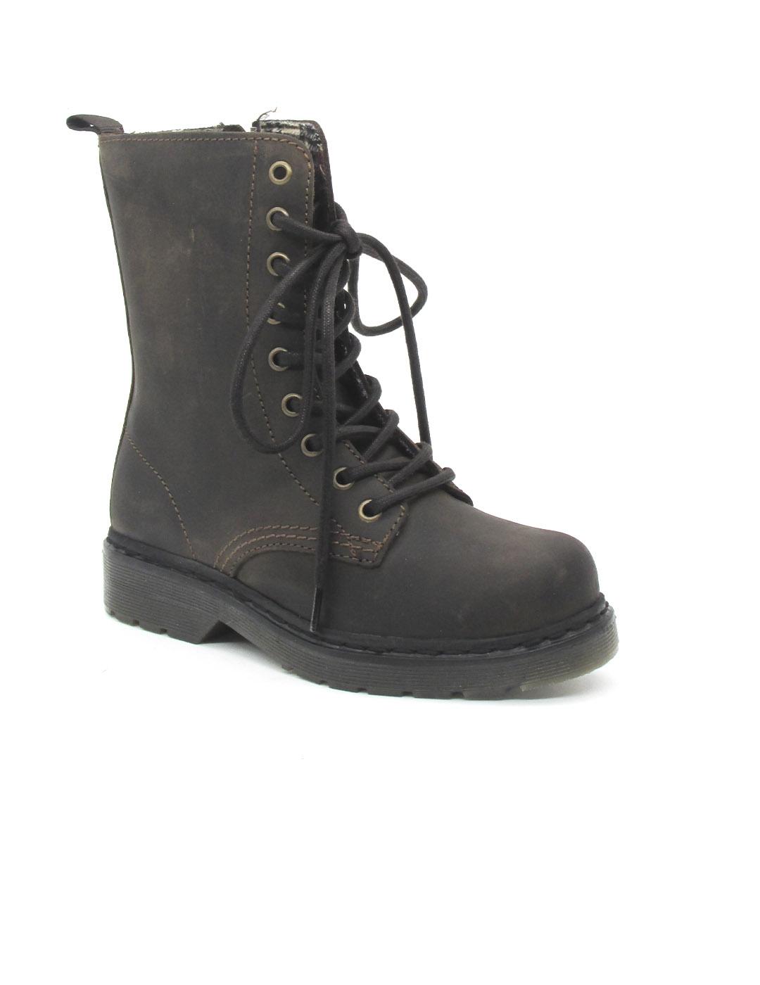 Botin Creator B-1027 marrón militar para mujer