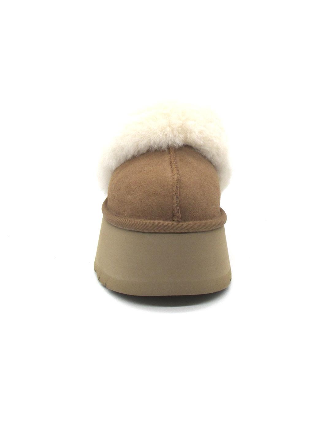 Zueco UGG 1113474 cuero con tira elástica platafor