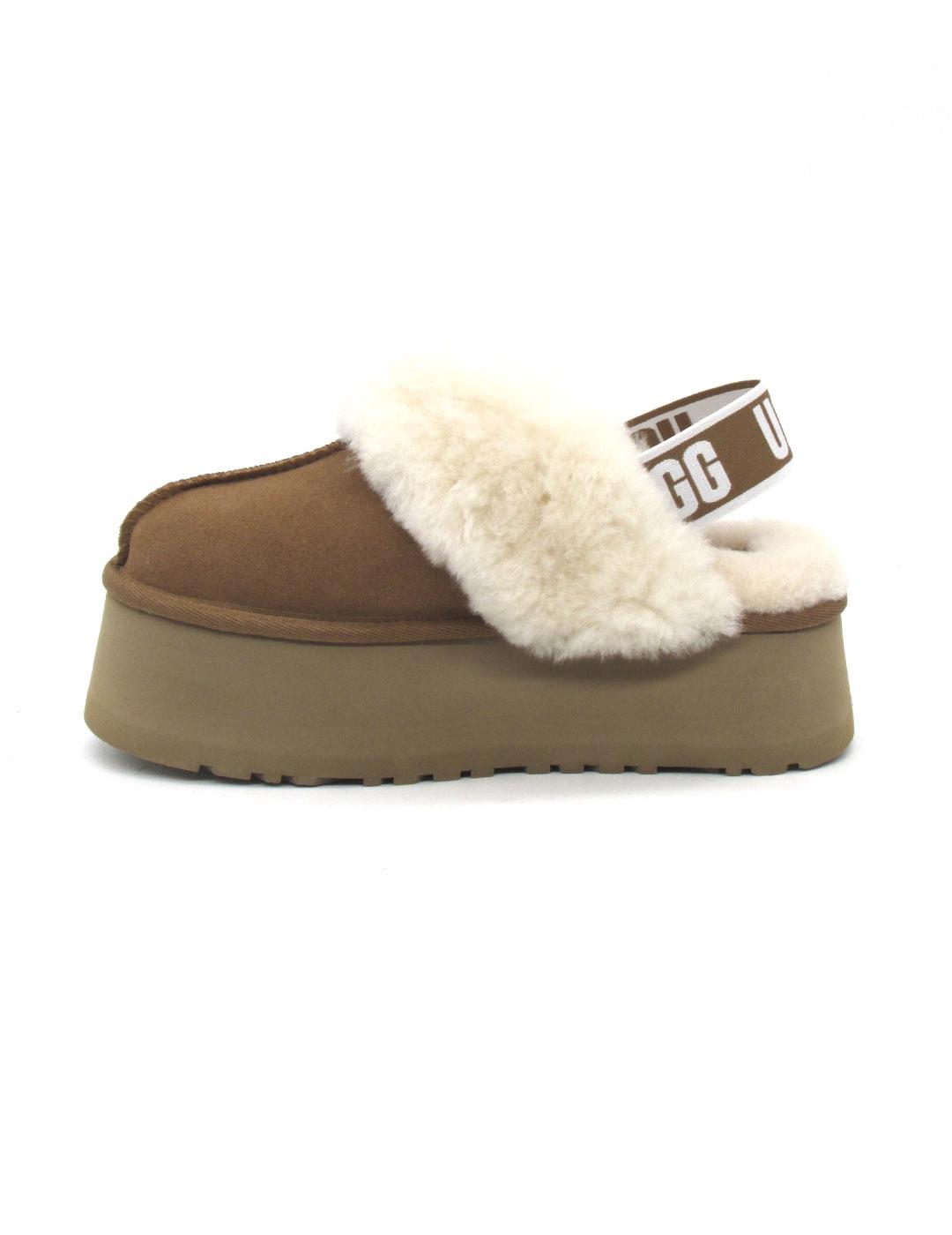 Zueco UGG 1113474 cuero con tira elástica platafor