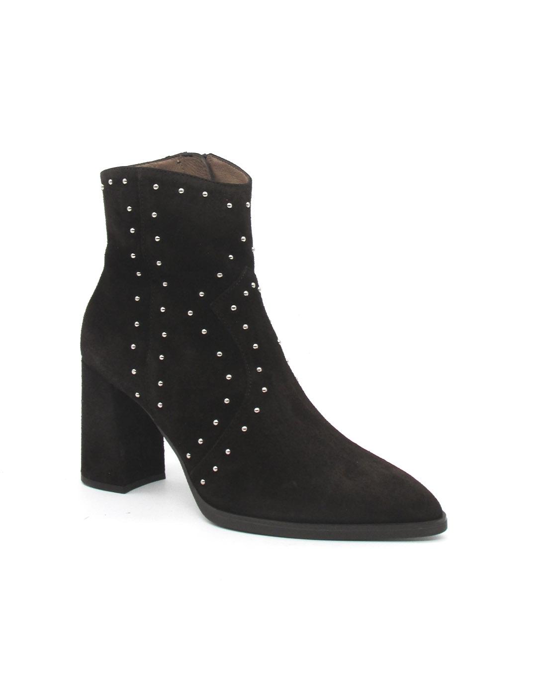 Botín Wonders M-5431 marrón en serraje para mujer