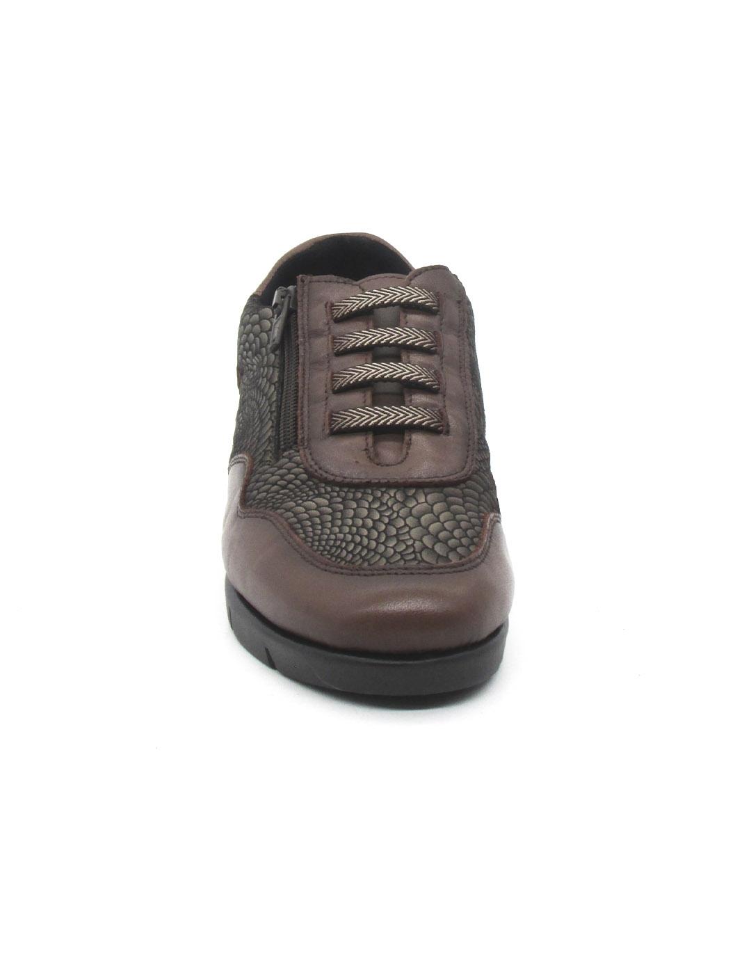 Zapato 48 Horas 521107/09 marrón cuña para mujer