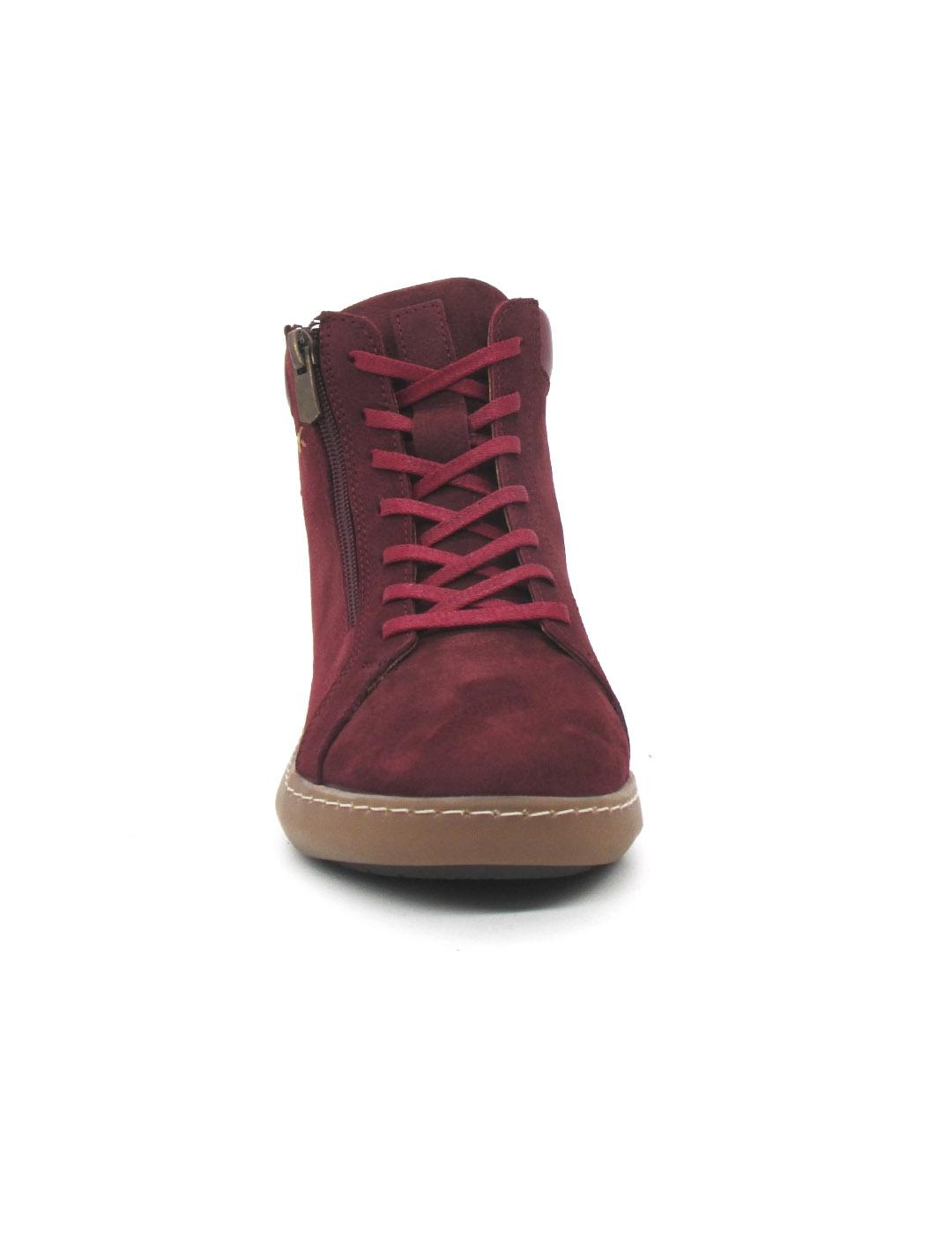 Botin 48 Horas 524601/43 Nobuck burdeos para mujer