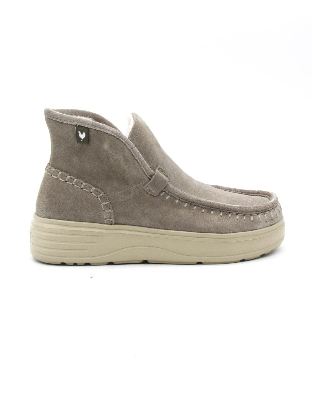 Botin Pitas PERTH de color beige para mujer