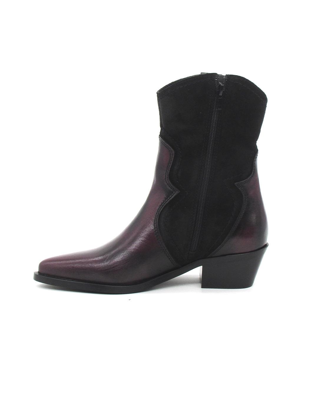 Botin Lol-Shoes  7425 KEILA Burdeos/negro serraje