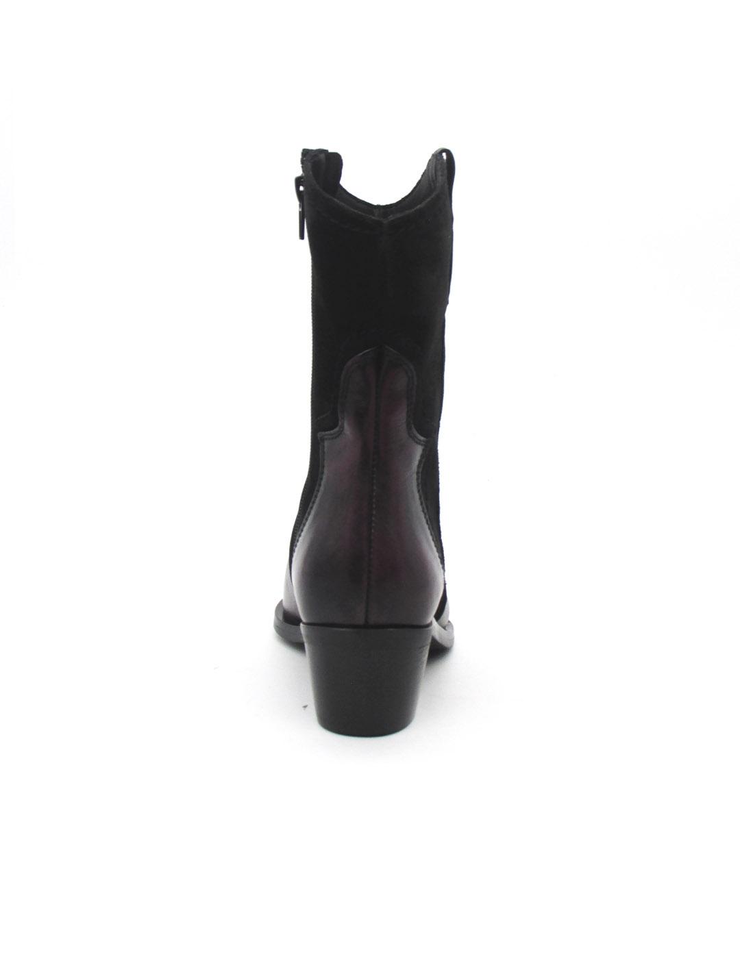 Botin Lol-Shoes  7425 KEILA Burdeos/negro serraje