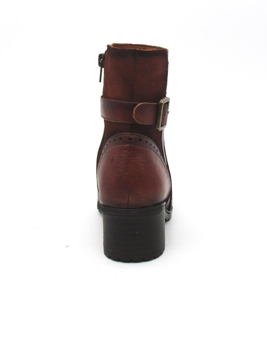 Botin Giorda 37272 color cuero con tacón para mujer