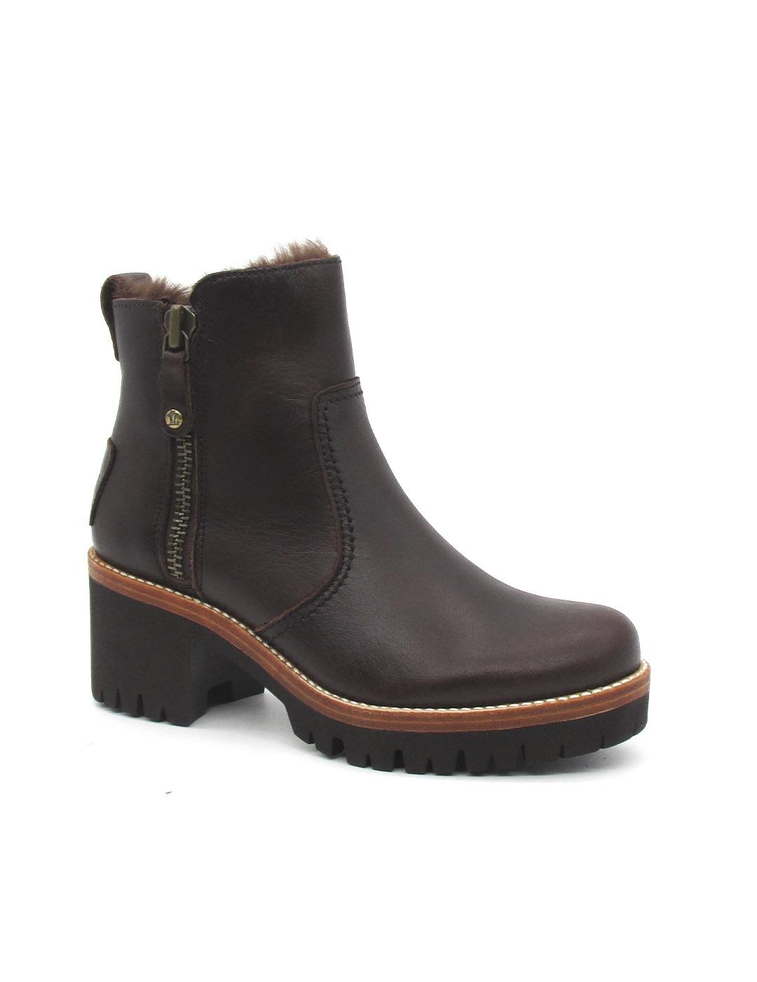 Botin Panamá Jack PAULINE B15 de color marrón para mujer