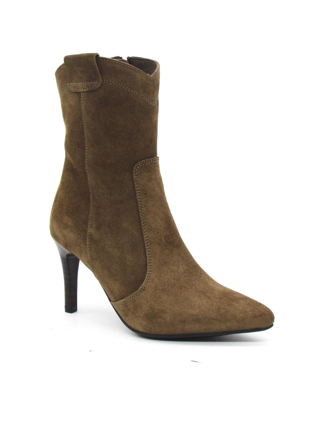 Botin Patricia Miller 6106 color taupe para mujer